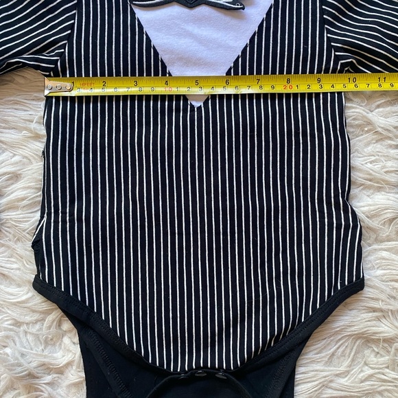 NEW Jack Skellington onsie with back flap, bow tie and matching hat. Halloween - Picture 2 of 5